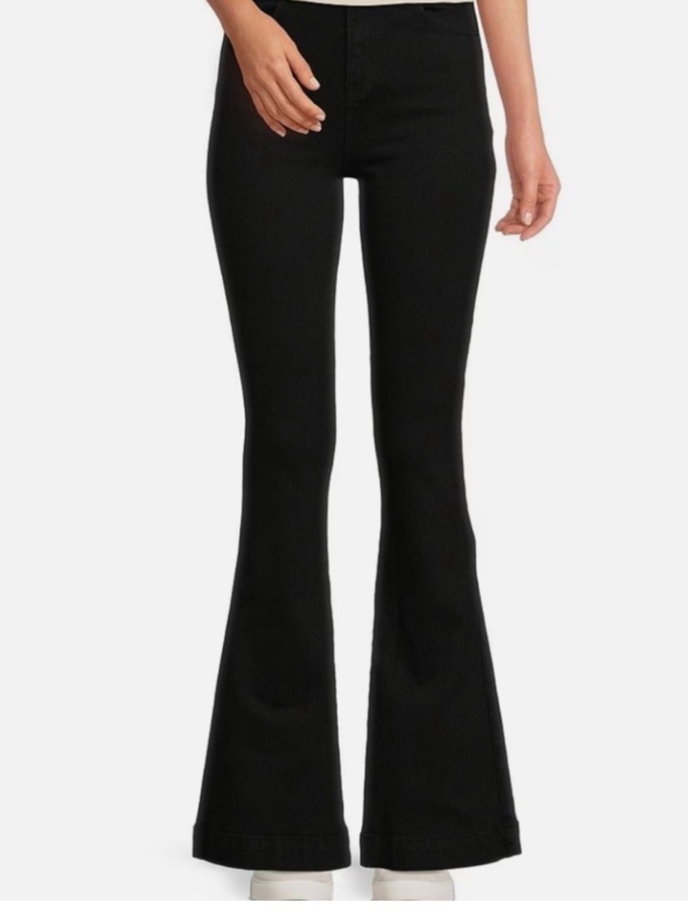 Chelsea & Violet Elastic Stretch Flair Jeans Black